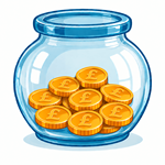 10 coins in a jar