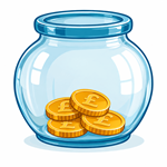 4 coins in a jar