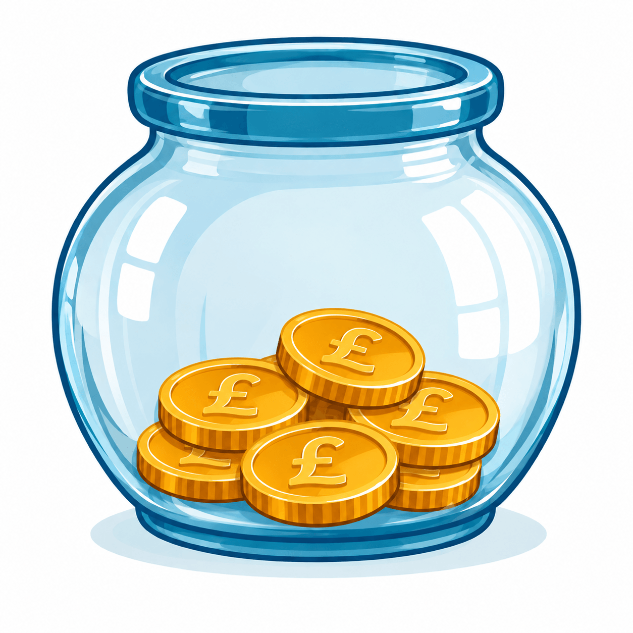 6 coins in a jar