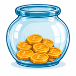 8 coins in a jar