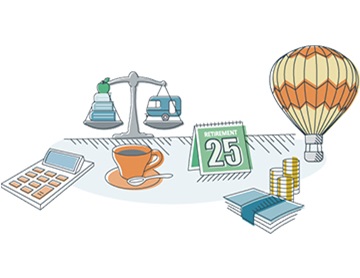 Hot air balloon illustration